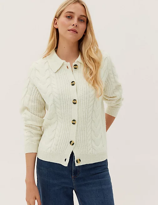 Gilet en maille torsadée