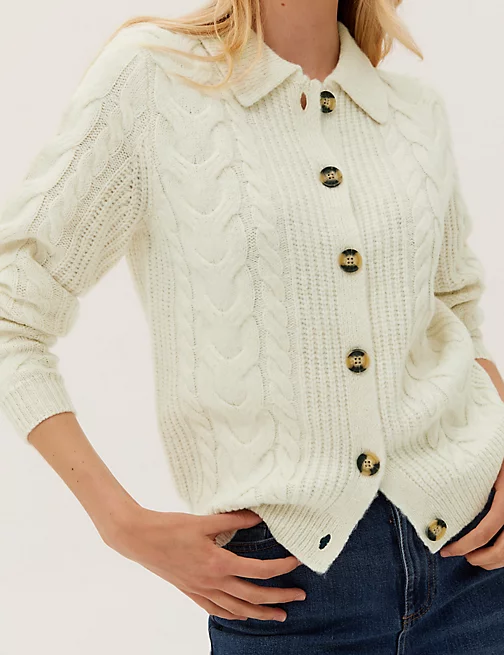 Gilet en maille torsadée