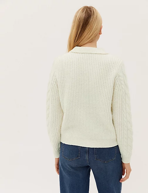 Gilet en maille torsadée